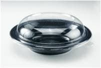 Caserola neagra + capac transparent 750ml