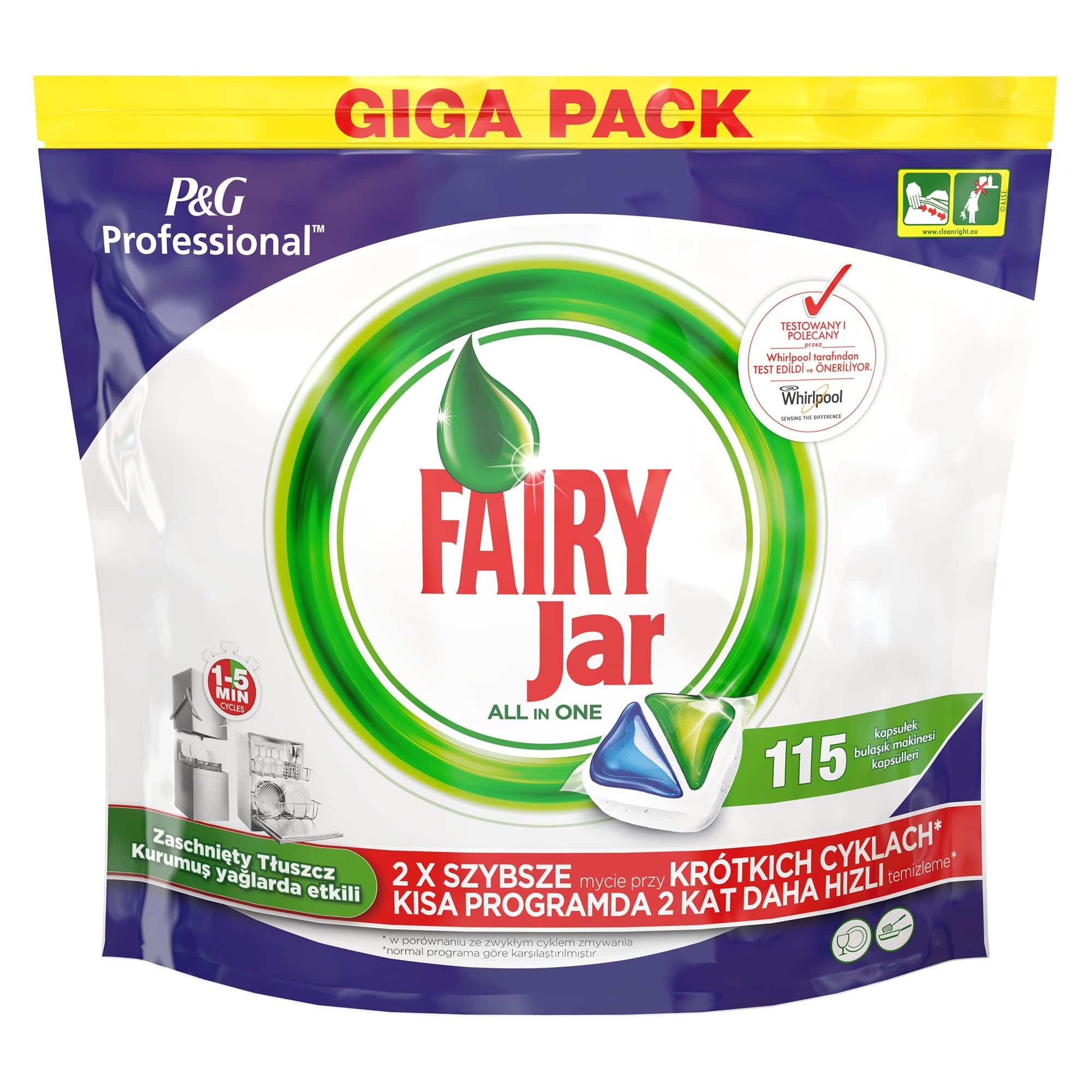 Fairy Capsule ptr. masina de spalat vase - 115 buc