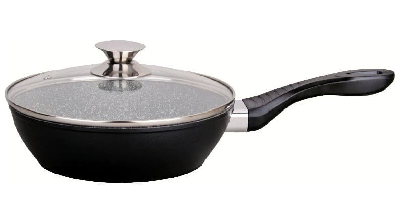 Tigaie adanca tip Wok cu capac, 30 cm, granit