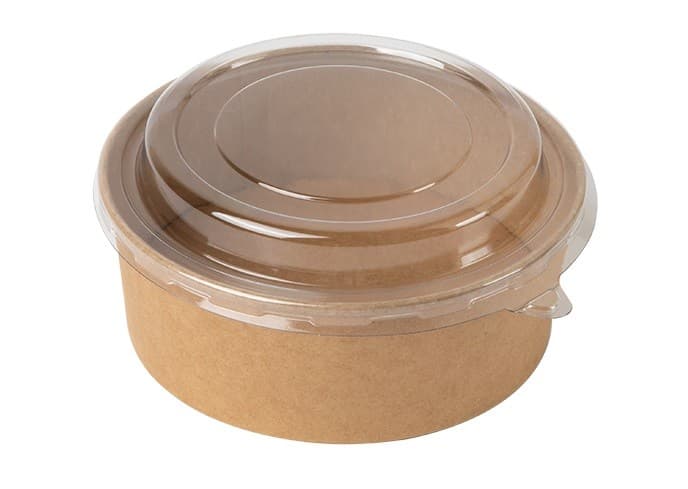 Bol salata carton 550 ml (kraft) + capac