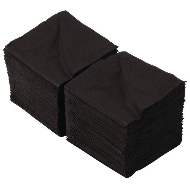 Servetele cocktail negre 2 straturi 24x24 cm