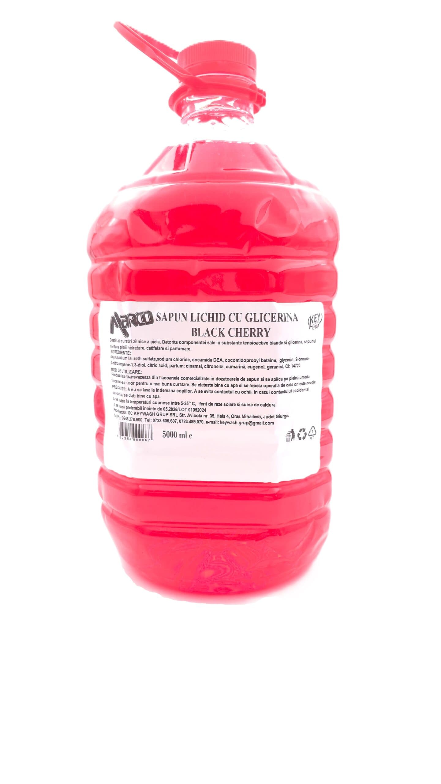 Sapun lichid cu glicerina Black Cherry - 5L