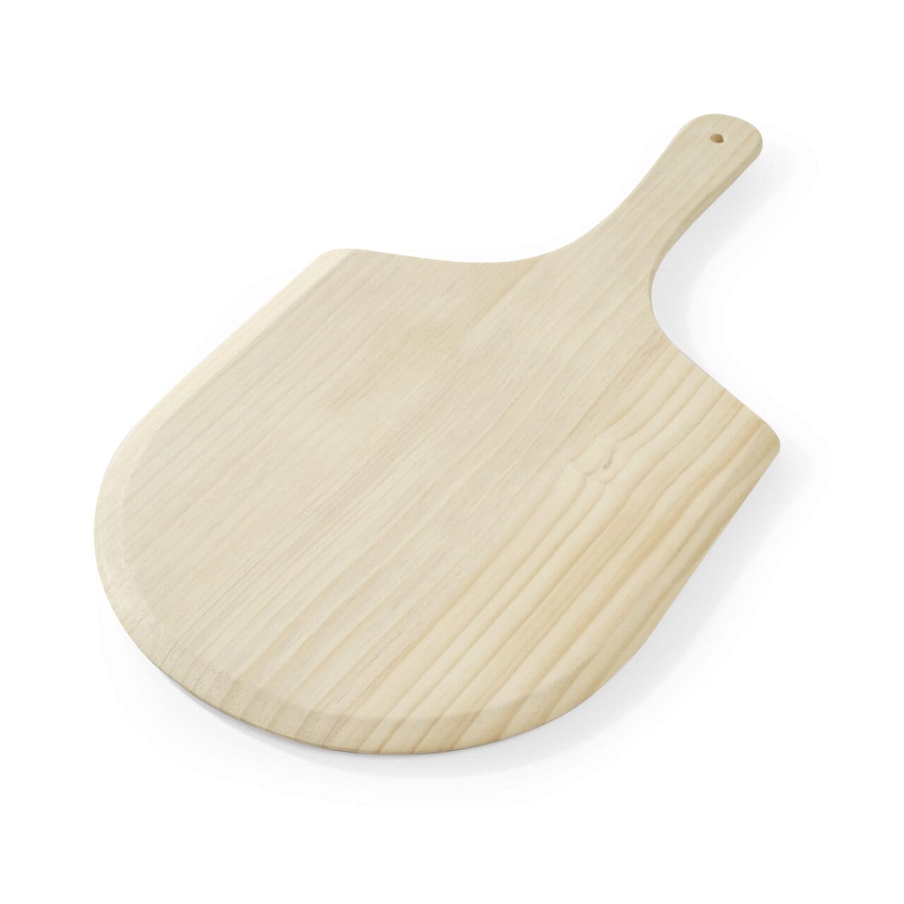 Platou / Planseta pentru pizza, cu maner, lemn, 535x305x(h)10 mm