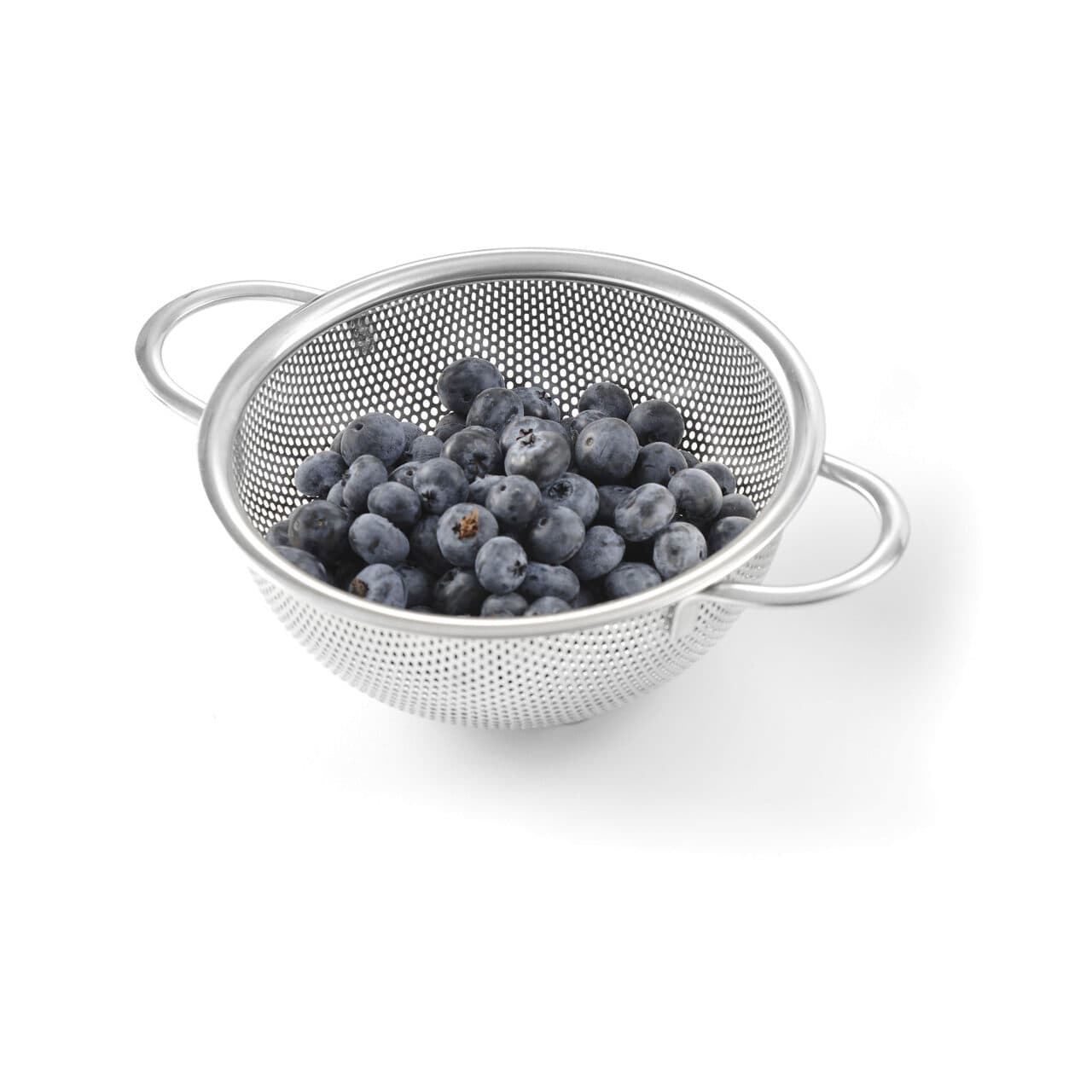 Stercutatoare tip colander , perforat, inox, cu baza si 2 manere, 160x(H)65mm