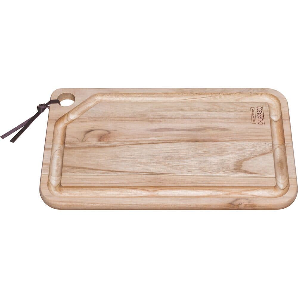 Tocator din lemn de tec, dreptunghiulara Churrasco, Tramontina, 400x240x(H)18mm