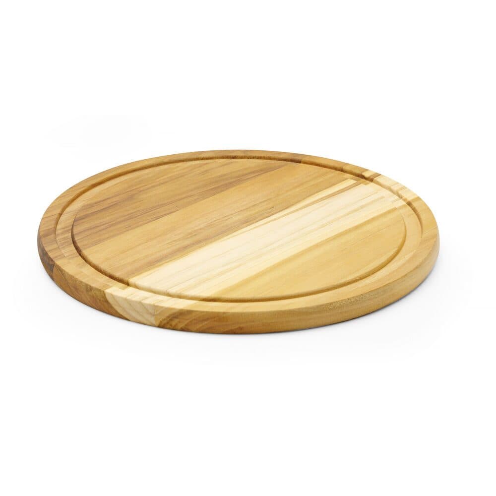 Tocator rotund din lemn de tec, dreptunghiulara Churrasco, Tramontina, 260x(H)15mm