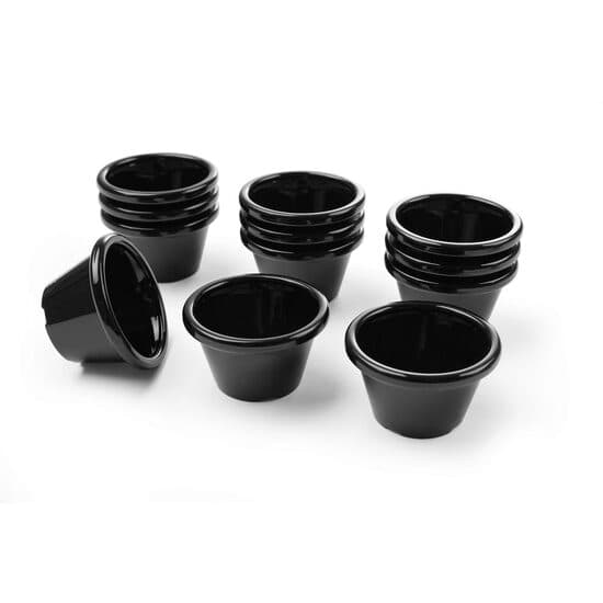 Set 12 buc Ramekin, 45 ml 60x60x(H)35 mm, plastic negru