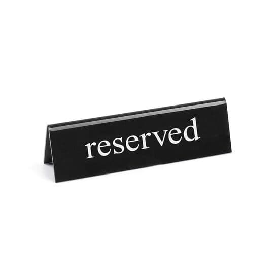 Semn pentru semnalizare masa "RESERVED", 130x35x(H)40 mm