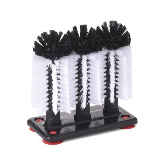 Set 3 perii din plastic pt spalare pahare, 190x100x(H)180 mm