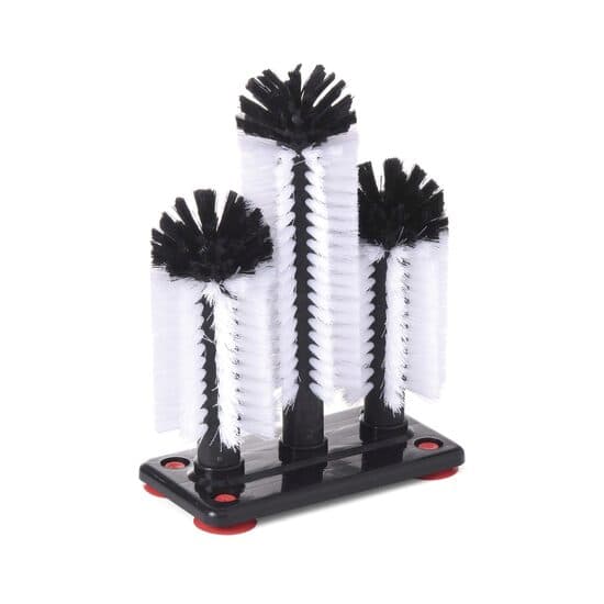 Set 3 perii spalare pahare, din plastic, 90x100x(H)180/250/180 mm