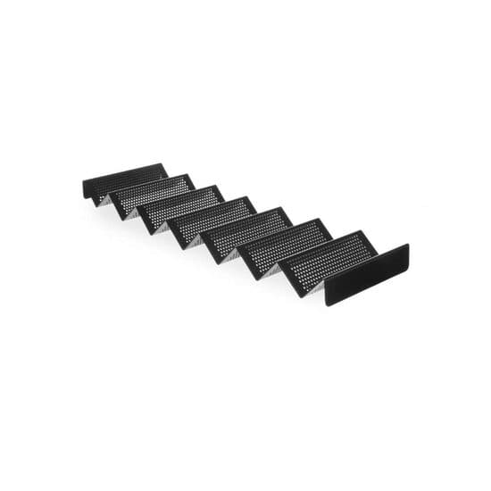 Suport perforat , din aluminiu, pentru servire, 7 baghete/hot-dog, 580x170x(H)40mm
