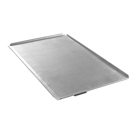 Tava cuptor perforata, GN 1/1 (535x325x(H)10 mm), cu 4 margini, aluminiu