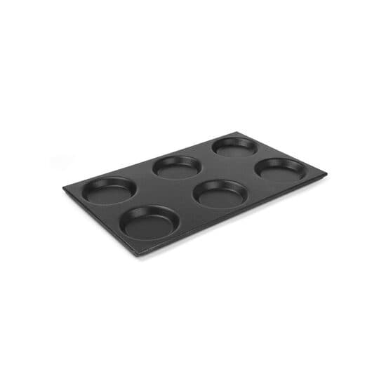 Tava din aluminiu GN 1/1 cu 6 forme, cu strat antiaderent, 530X325mm