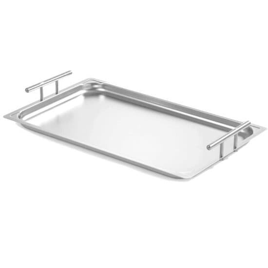 Tava de servire , GN 1/1,cu manere, din inox, 530x325x(H)70mm