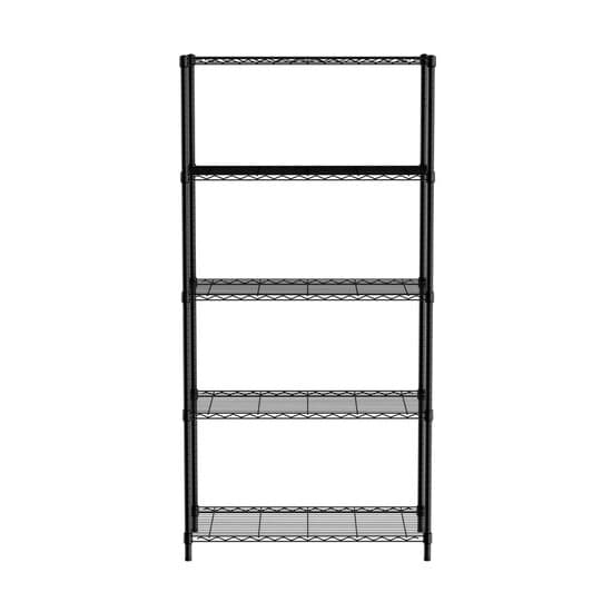 Raft depozitare metalic , 5 polite, negru mat, 455x910x(H)1830mm
