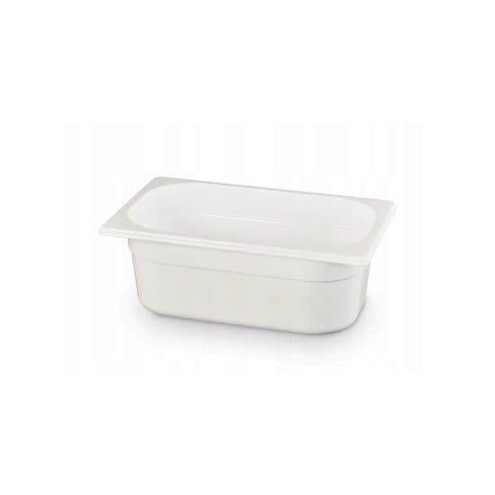 Tava gastronom GN 1/4, HENDI, 2,8L, Alb, 265x162x(H)100mm