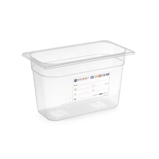 Tava Gastronorm GN1/3, 325x176x(H)200 mm, 7.8 litri, cu marcaj HACCP, polipropilena