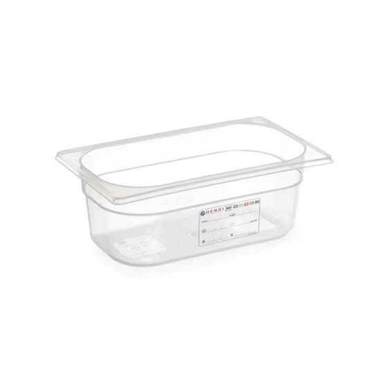 Tava gastronorm Gastronorm 1/4, 265x162x(H) 150 mm, 4 litri cu marcaj HACCP, polipropilena