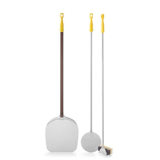 Set 3 accesorii pizza paleta pizza, paleta rotire pizza si perie curatare cuptor