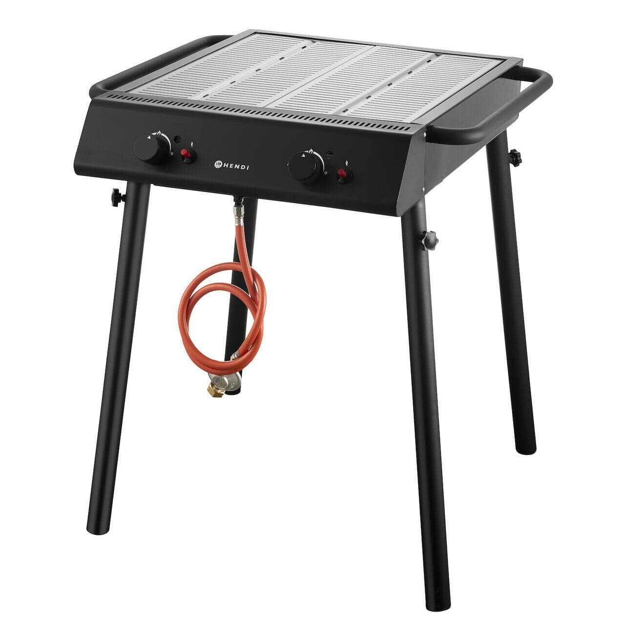 Gratar pe gaz Xantos Negru, 9,5kW, 770x710x(H)870mm