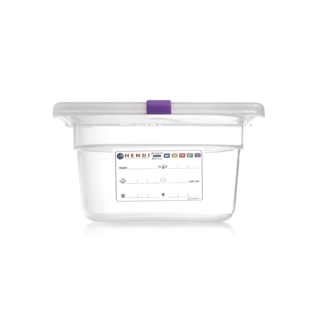 Tava Gastronorm 1/1, 530x325x(H)100 mm, 12 litri, polipropilena, cu marcaj HACCP
