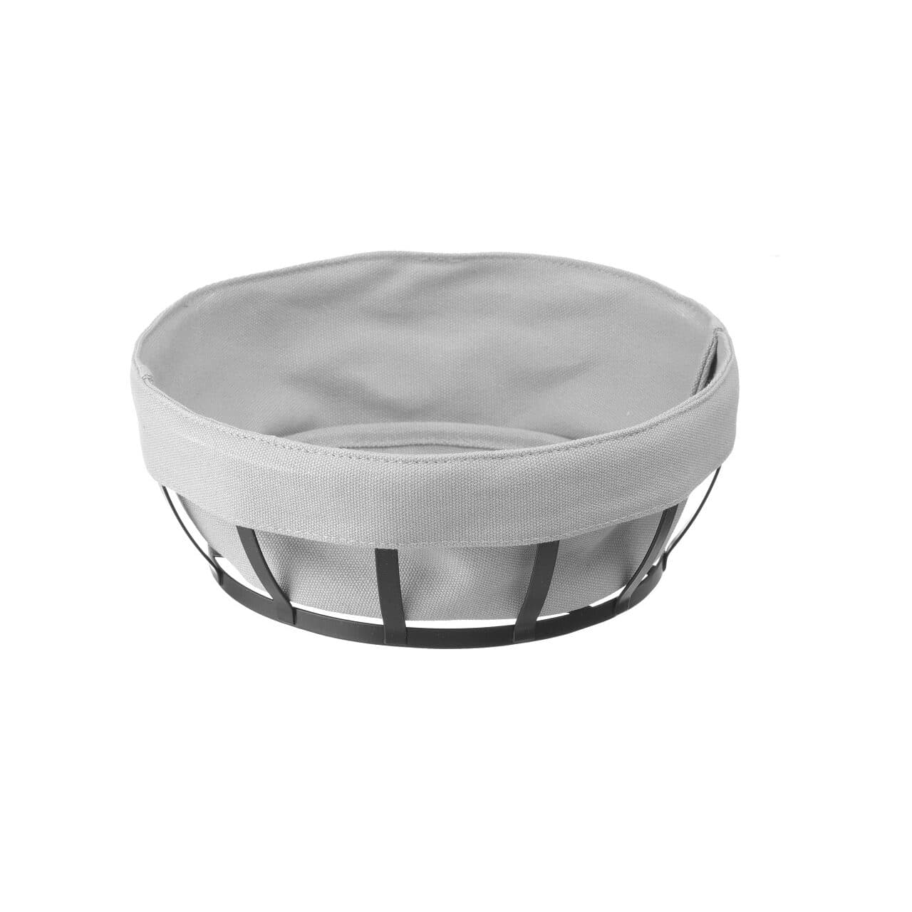 Cos servire paine cu punga textila, 220x220x(H)80 mm