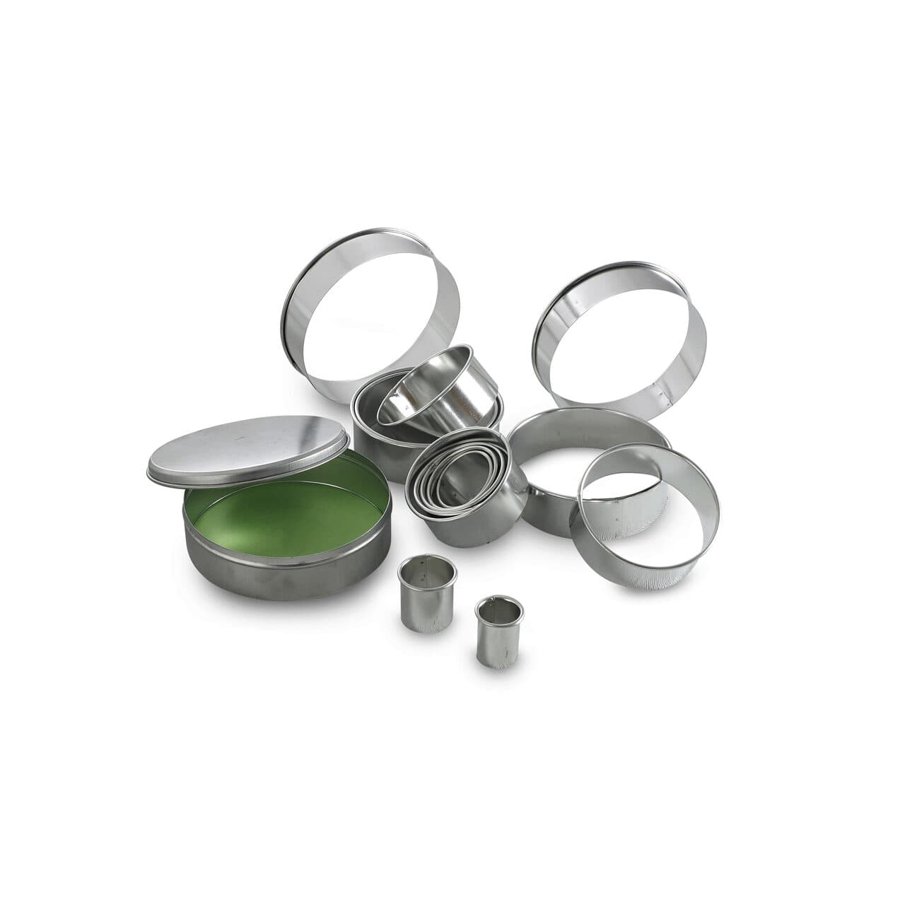 Set 14 forme pentru patiserie / prajituri rotunde, diametre 21-112 mm