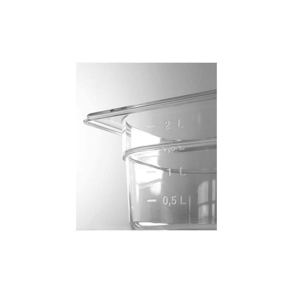 Tava Gastronorm GN 1/1, adancime 100 mm, 14 lt - policarbonat transparent