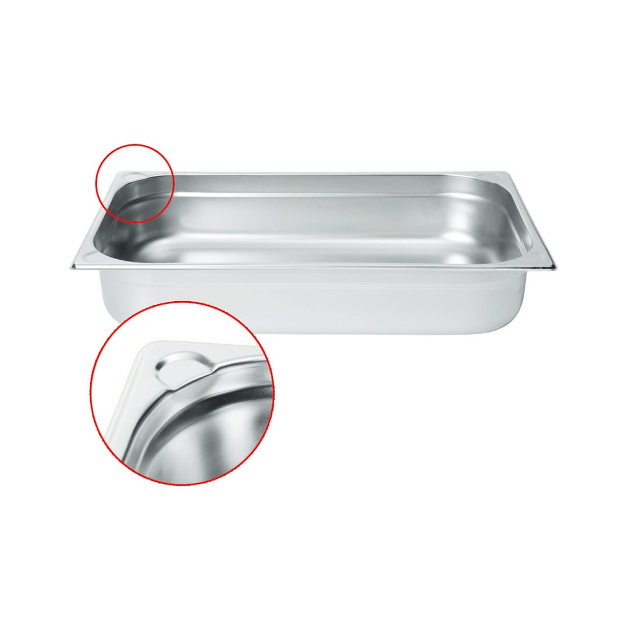 Tava Gastronorm GN 1/1, inox, adancime 15 cm, 19.8 lt, gama Kitchen Line
