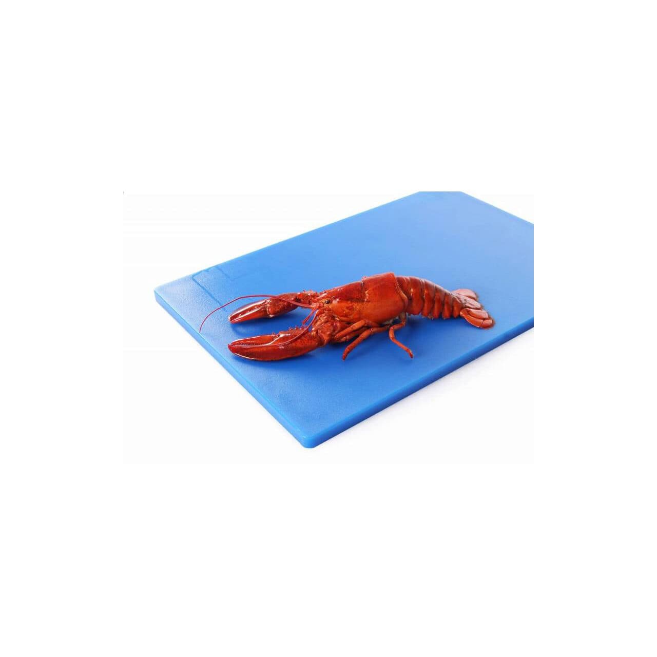 Tocator albastru 450x300x12.7 mm, polietilena HDPE 500, cu 2 fete pentru taiere, respecta normele de igiena HACCP