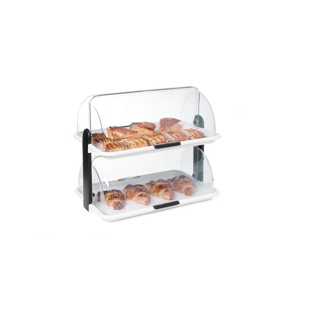 Display roll top 465x310x(H)410 mm, tava dubla, plastic SAN