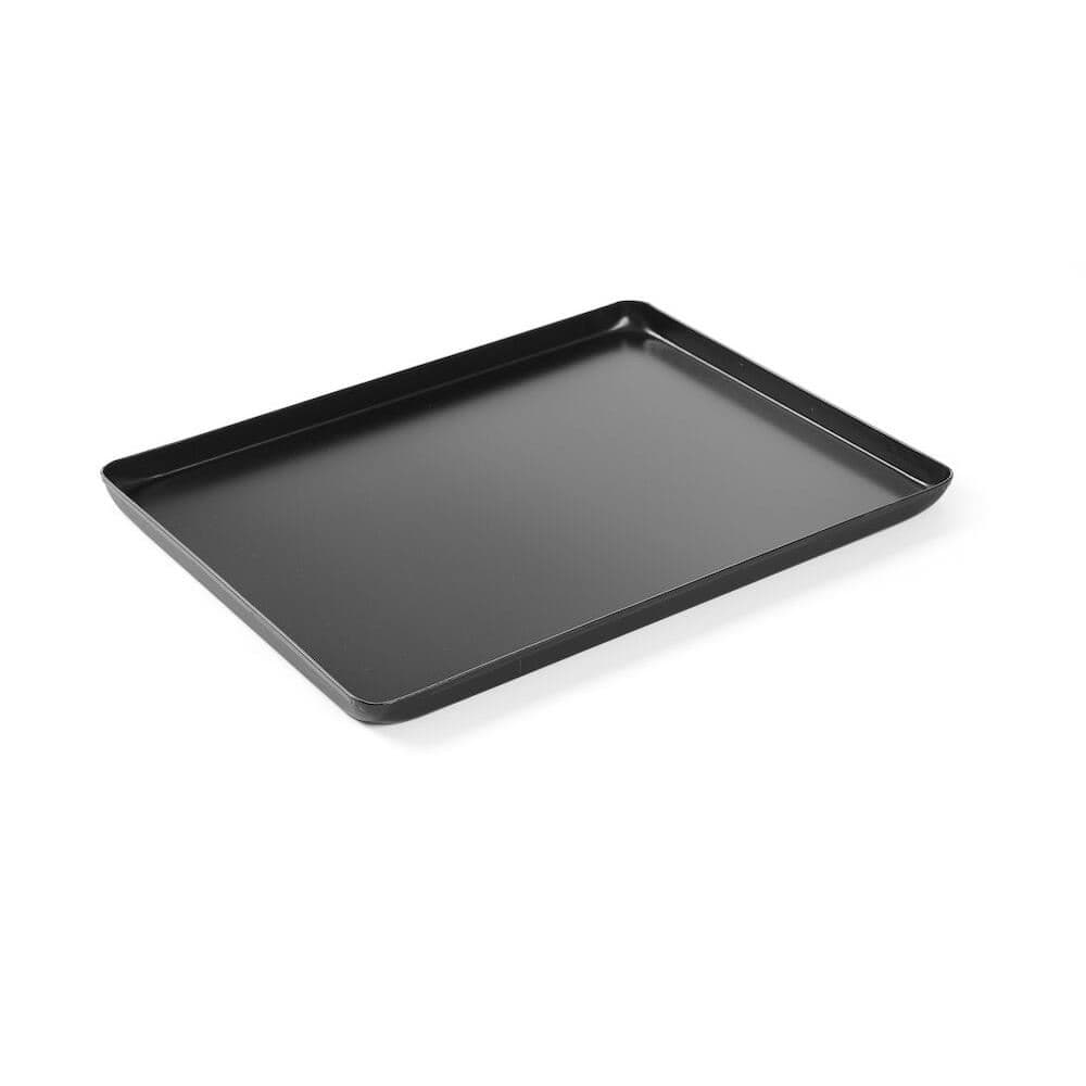 Tava de cofetarie prezentare, neagra, dimensiuni: 400x300x(H)20 mm