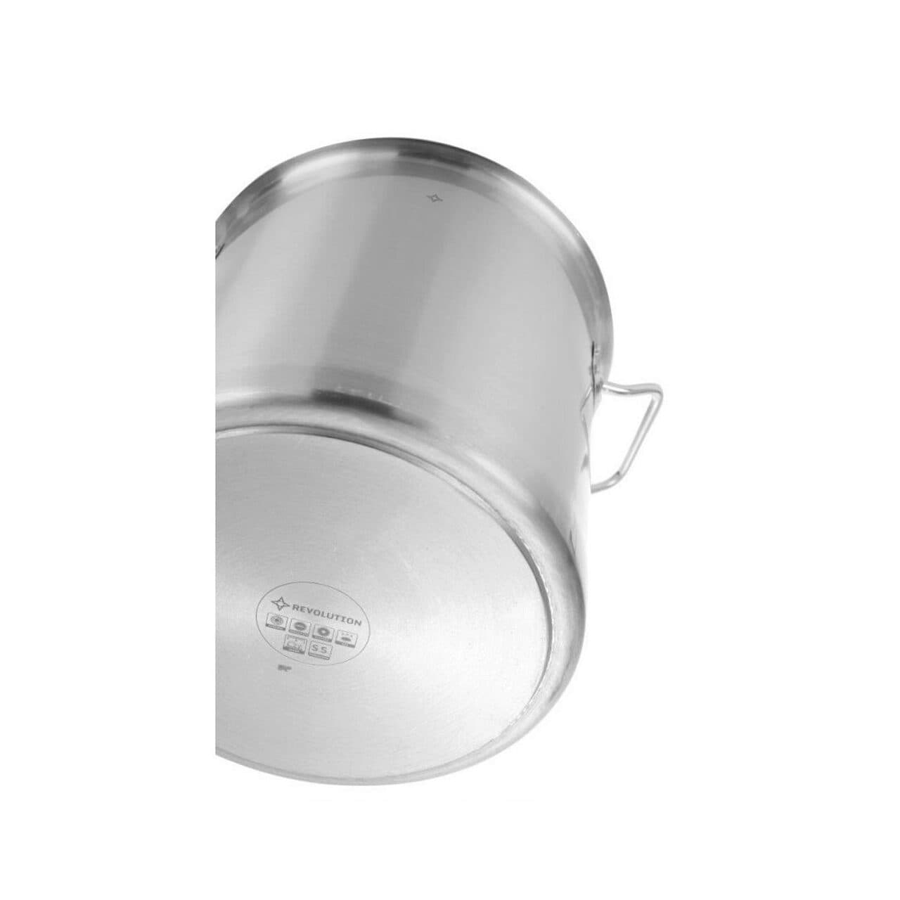 Oala inalta cu capac 22 lt, Revolution ,dimensiuni 32-28cm, inox, potrivita si pentru uz profesional
