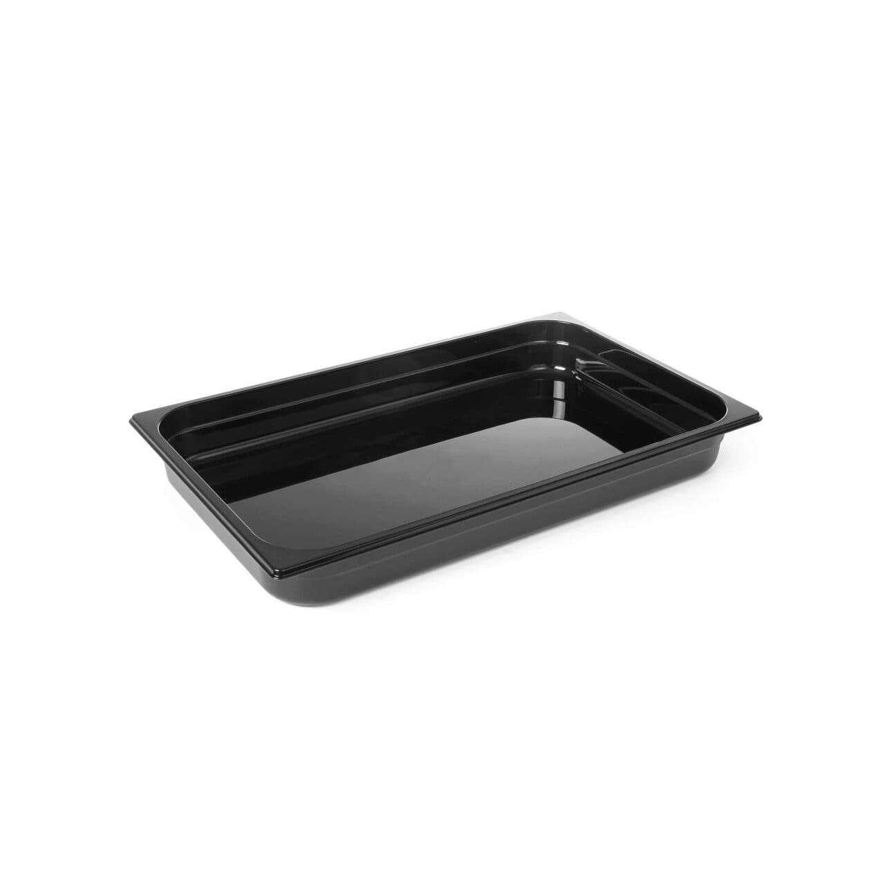 Tava profesionala Gastronorm 1/1 policarbonat negru 14 litri, 530x325x(H)100 mm