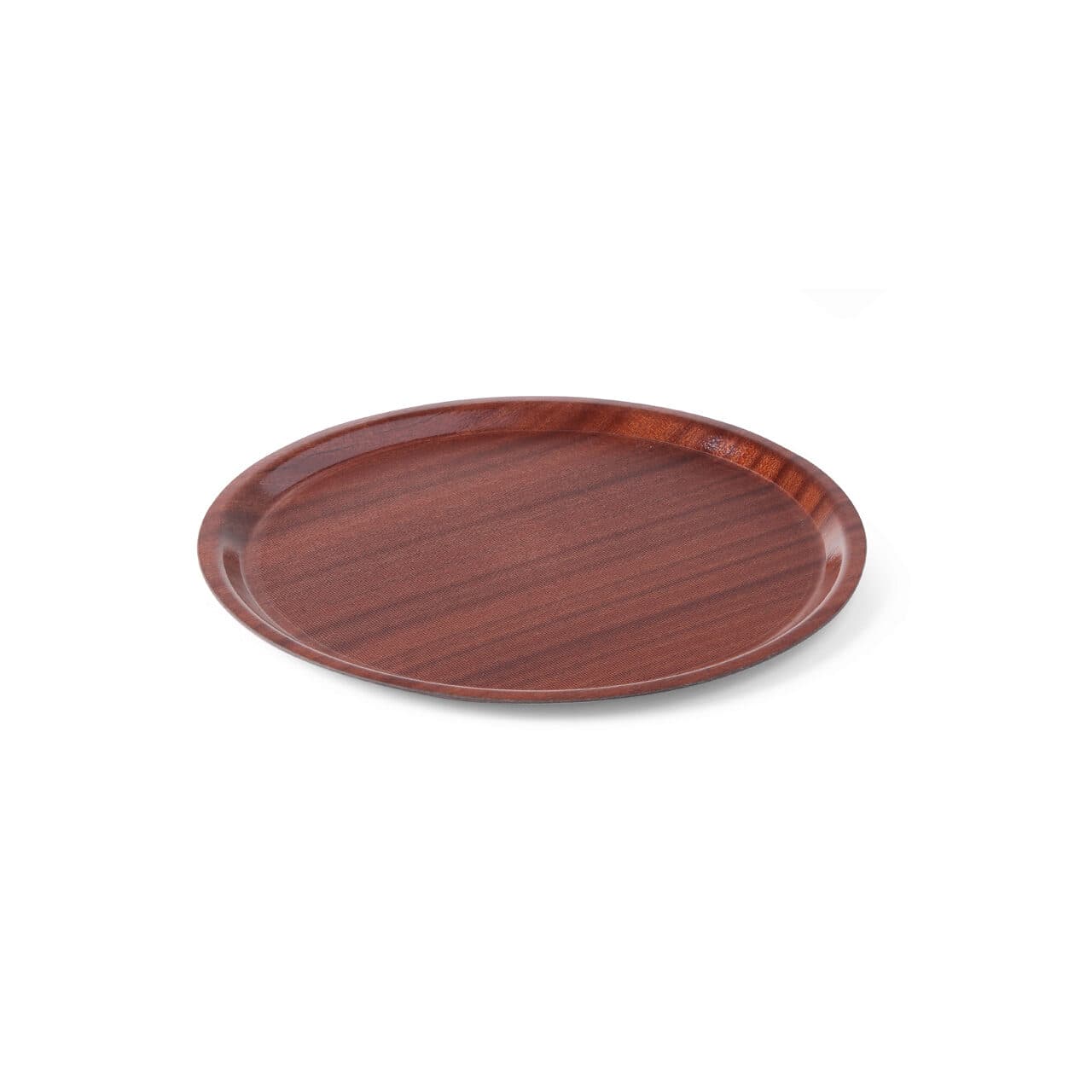 Tava pentru servire, imitatie lemn rotunda, cu margine joasa 380 mm