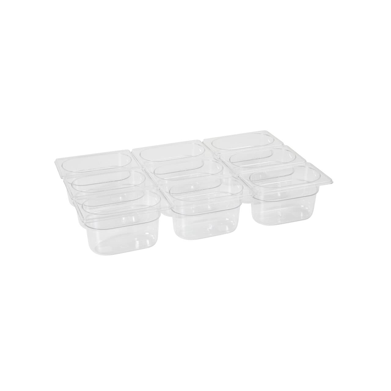 Tava Gastronorm GN 1/9 65 mm 0.6 litri - policarbonat transparent