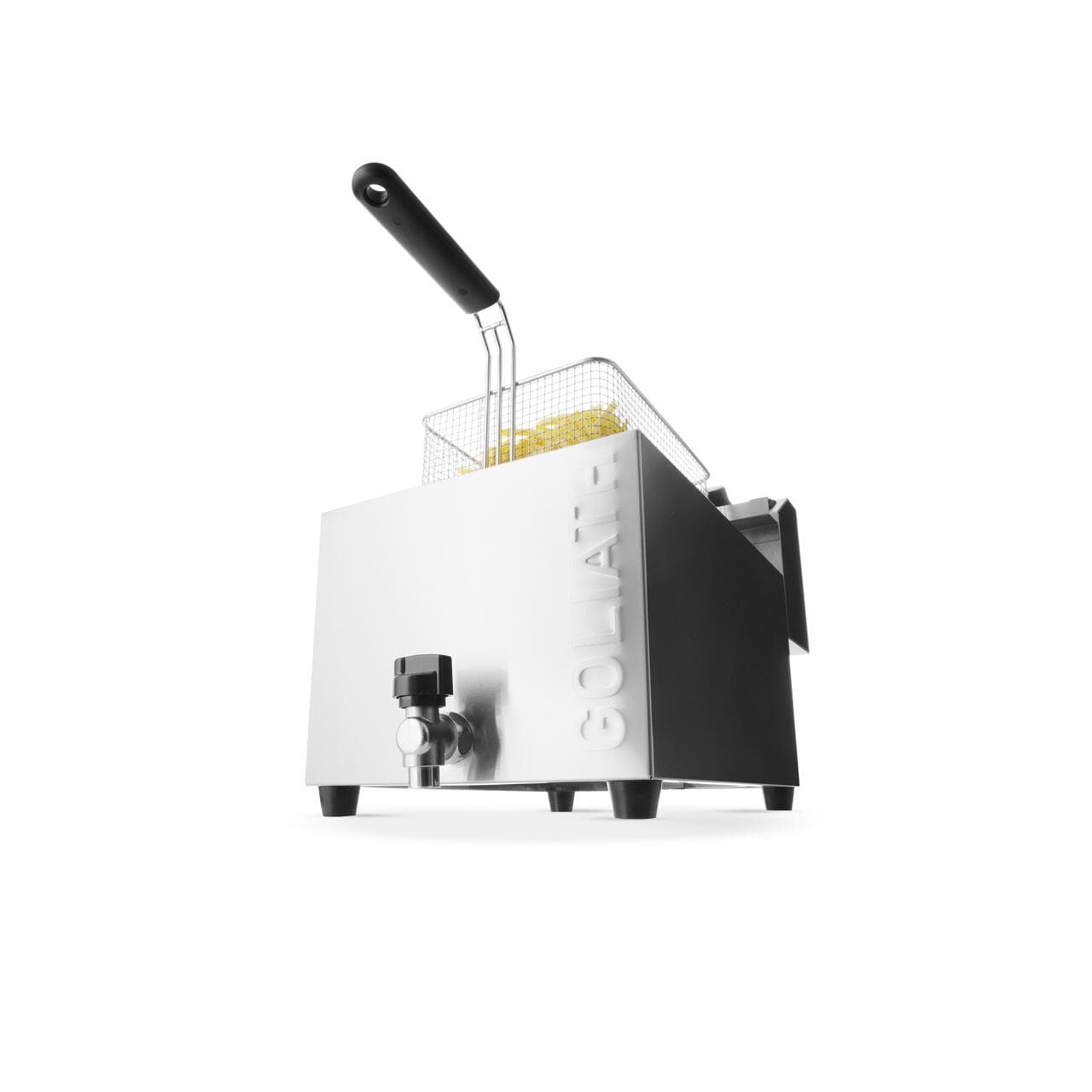 Friteuza electrica cu scurgere 10L Goliath , 10Kw, 400v, 299x584x(H)375mm