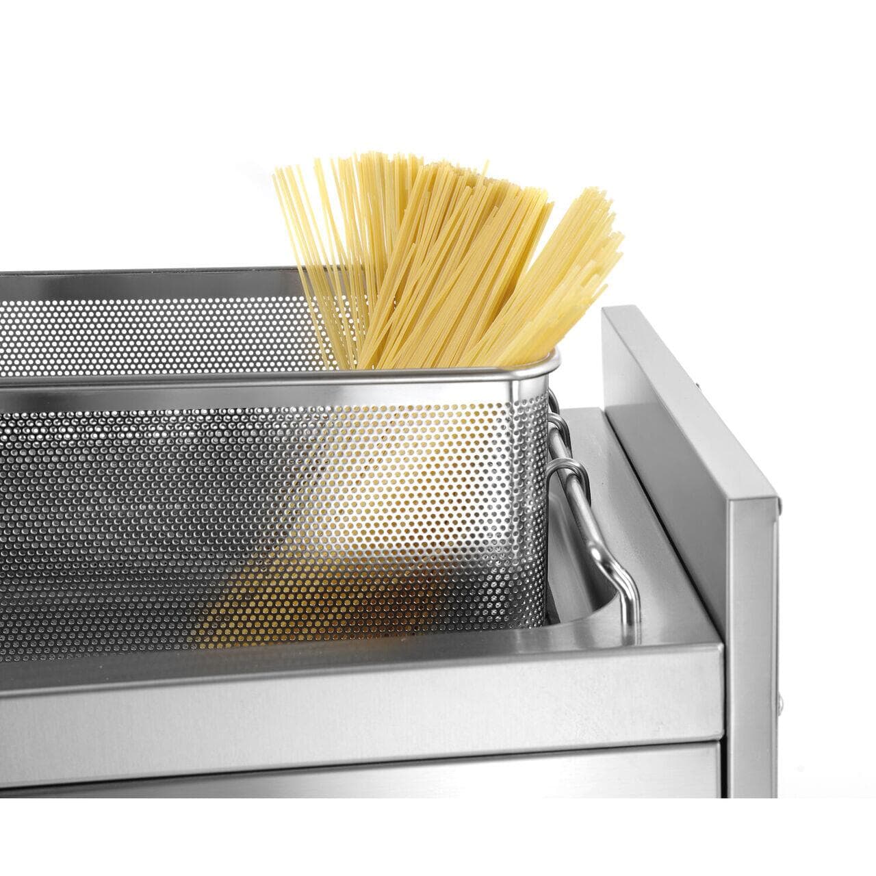 Aparat de gatit paste Hendi, capacitate 10L, cu scurgere, 230V/3500w, 330x600x(H)38mm