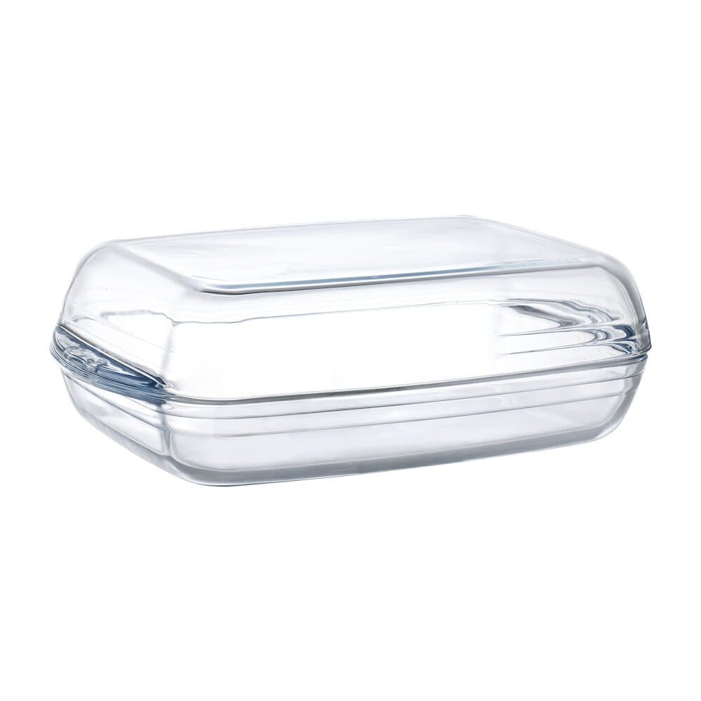 Tavă WITHLID OVENCHEF, Duralex,  din sticla transparenta, 6000 ml.set 2 buc.370x220x(H)150 mm