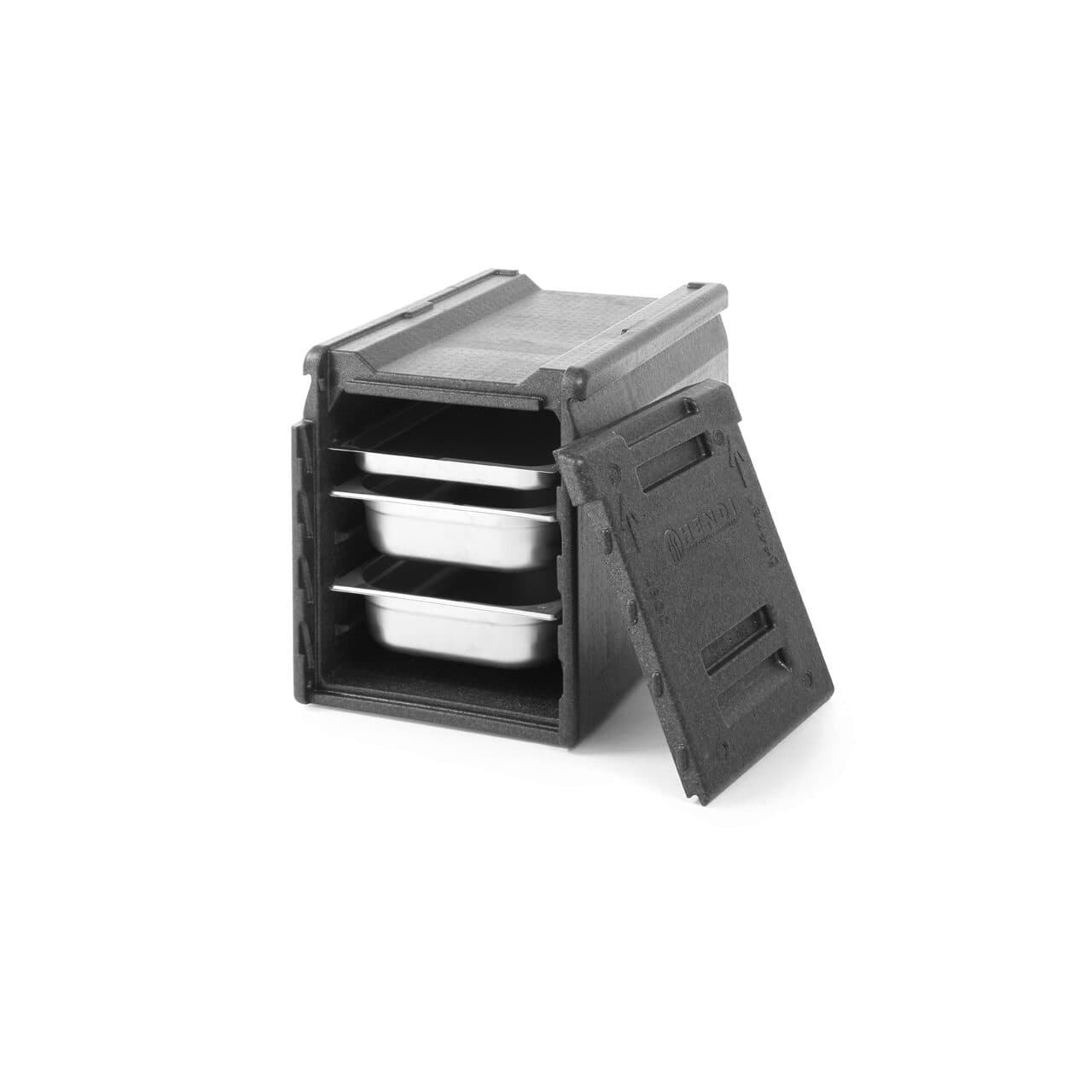 Cutie termoizolanta pentru transport / catering, 66 lt, pentru tavi GN 1/1, cu 5 santuri la distanta de 65 cm pentru tavile GN1/1,