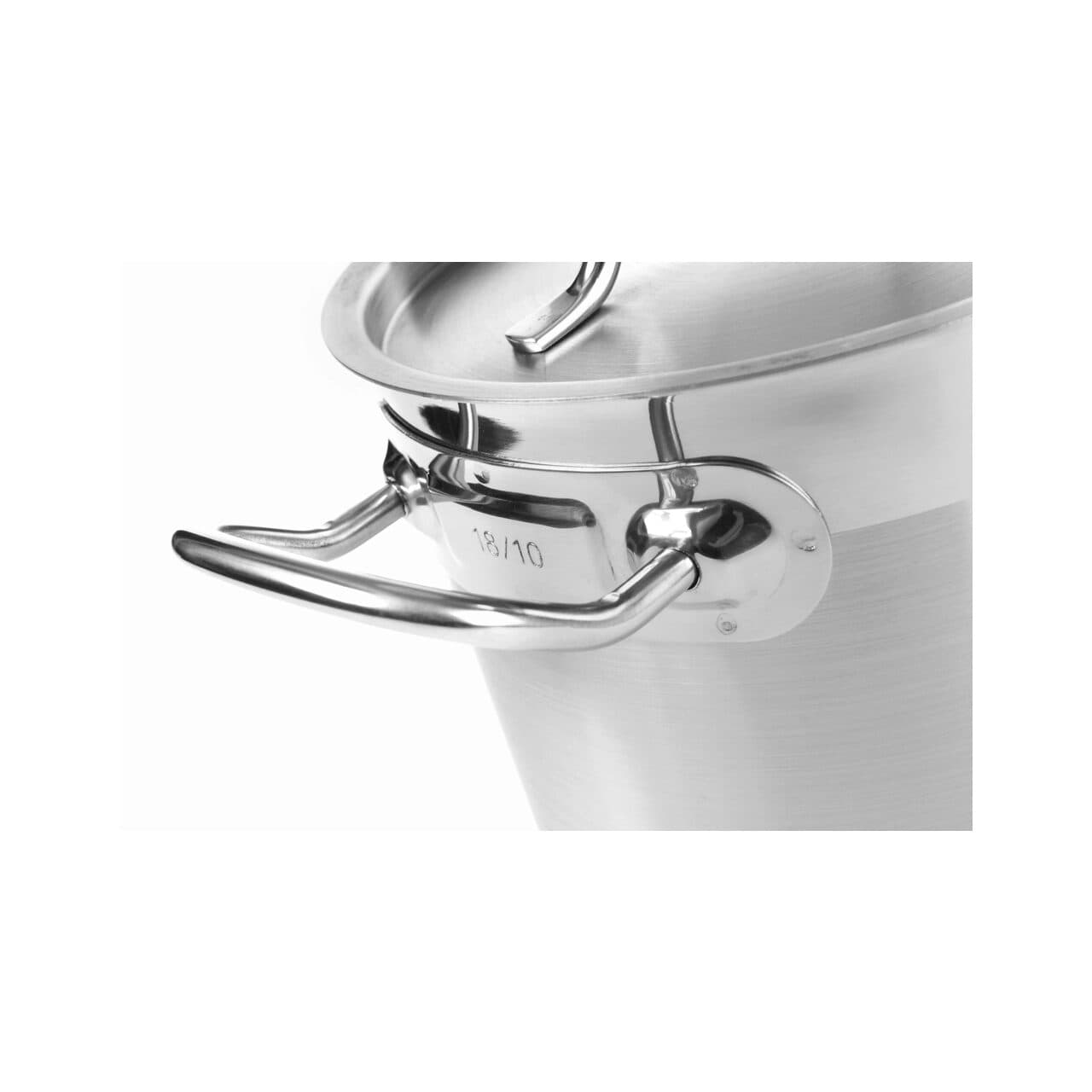 Oala inalta cu capac, 16cm x inaltime 14 cm 2,80 Lit, inox, gama  Kitchen Line, potrivita si pt uz profesional