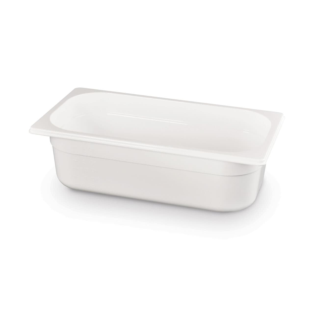 Tava profesionala Gastronorm 1/3 policarbonat alb, 4 litri, 100 mm inaltime
