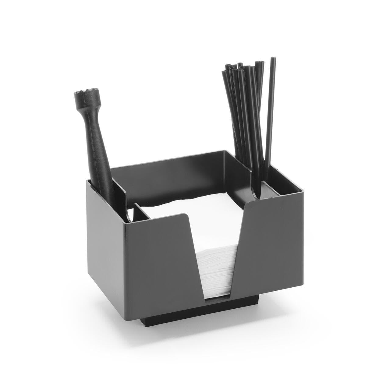 Suport pentru servetele cu 3 compartimente negru, 193x143x(H)136 mm