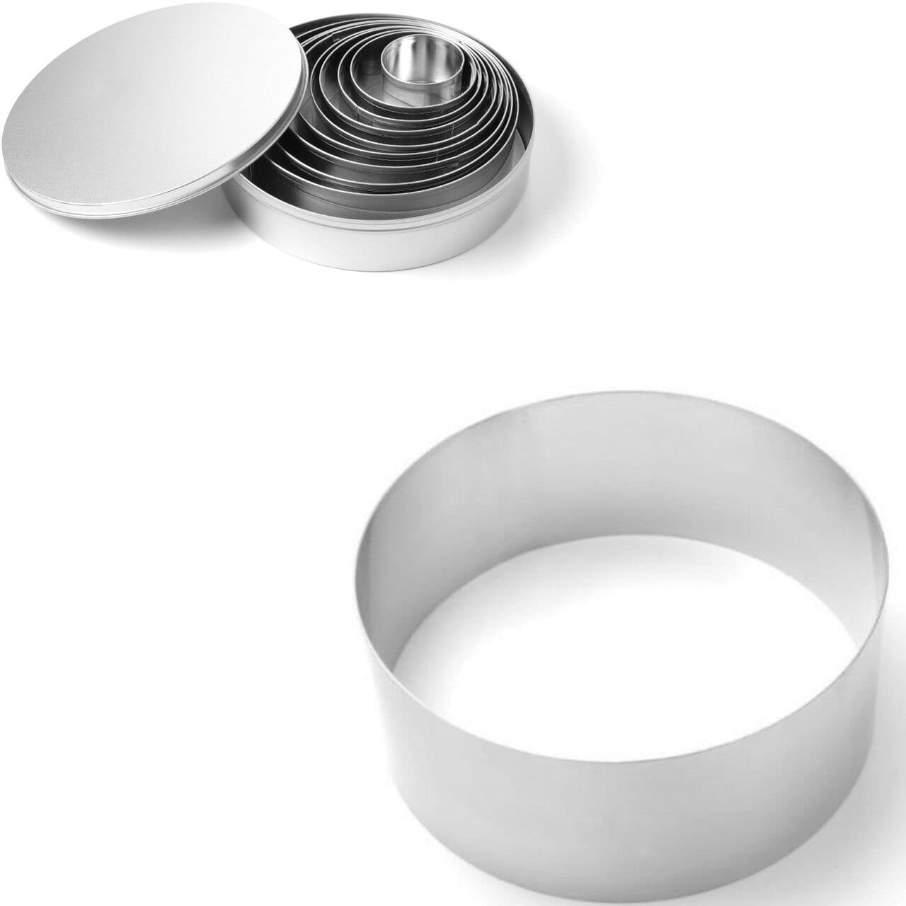 Set 9 forme rotunde pentru taiere aluat, Inox