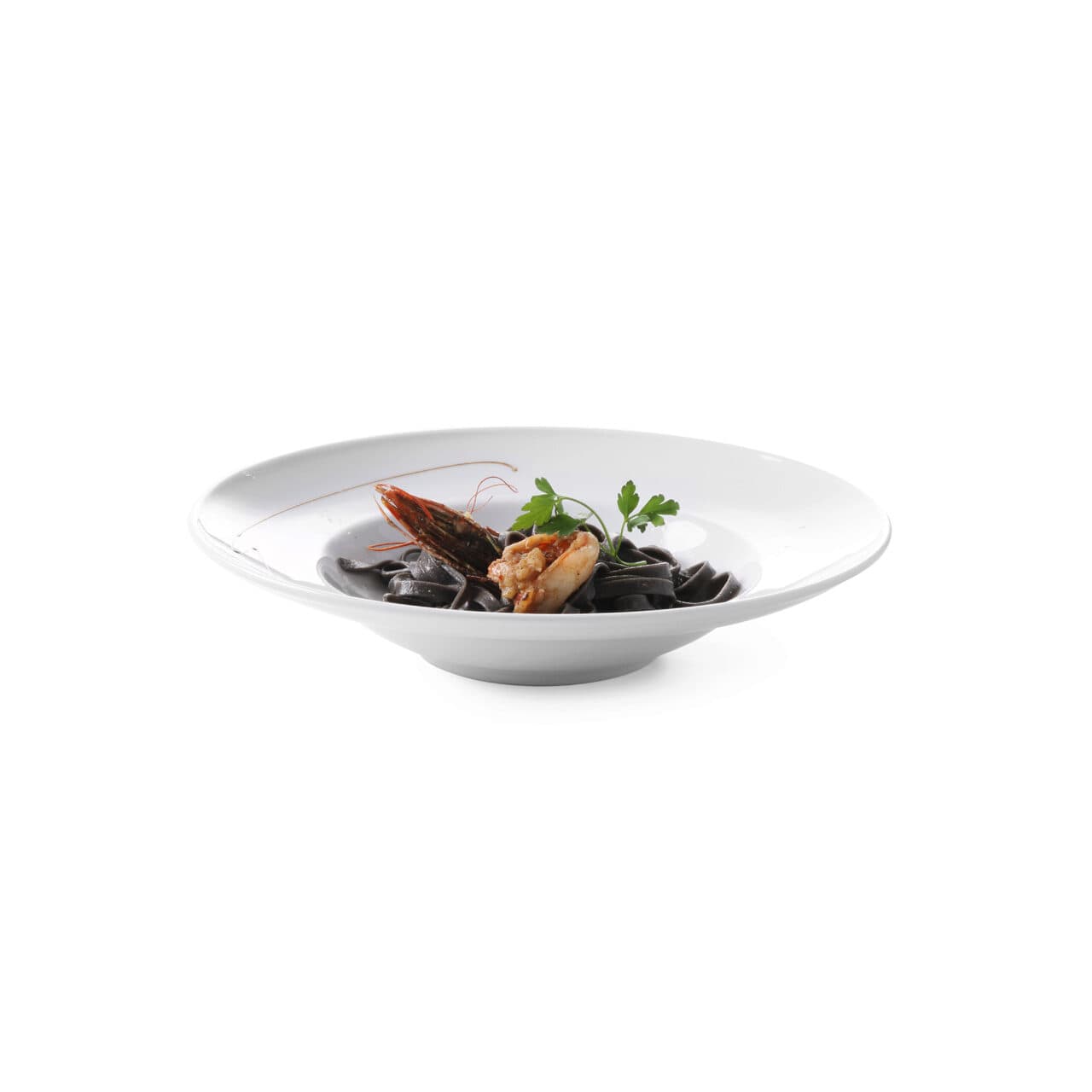 Farfurie paste, diametru 26 cm, portelan alb cu margini intarite, gama DELTA