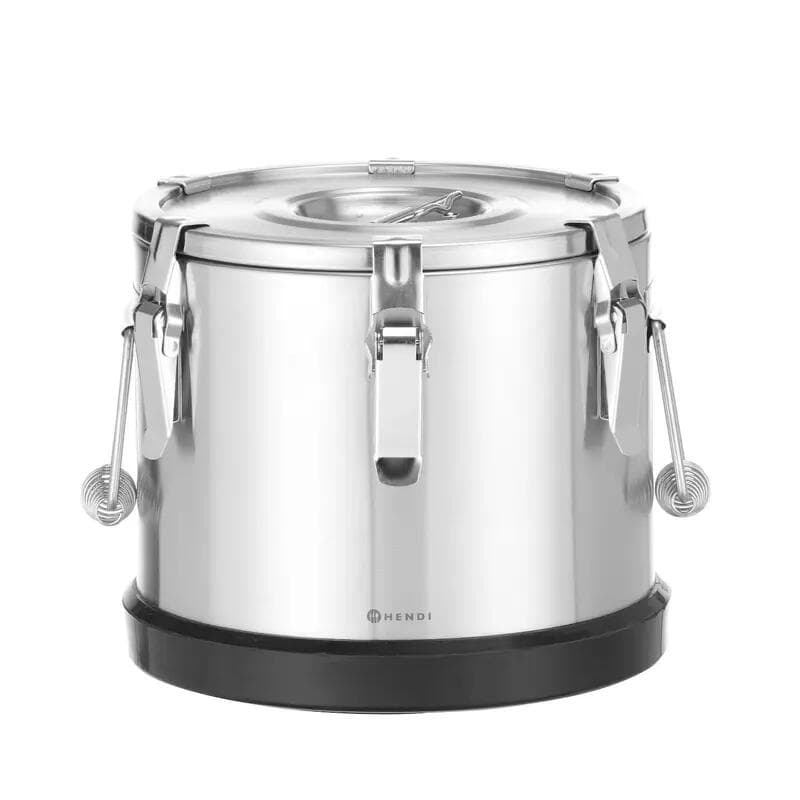 Container pentru transport alimentar, izolat din inox, Kitchen Line, 10L, Argintiu, ø300x(H)270mm