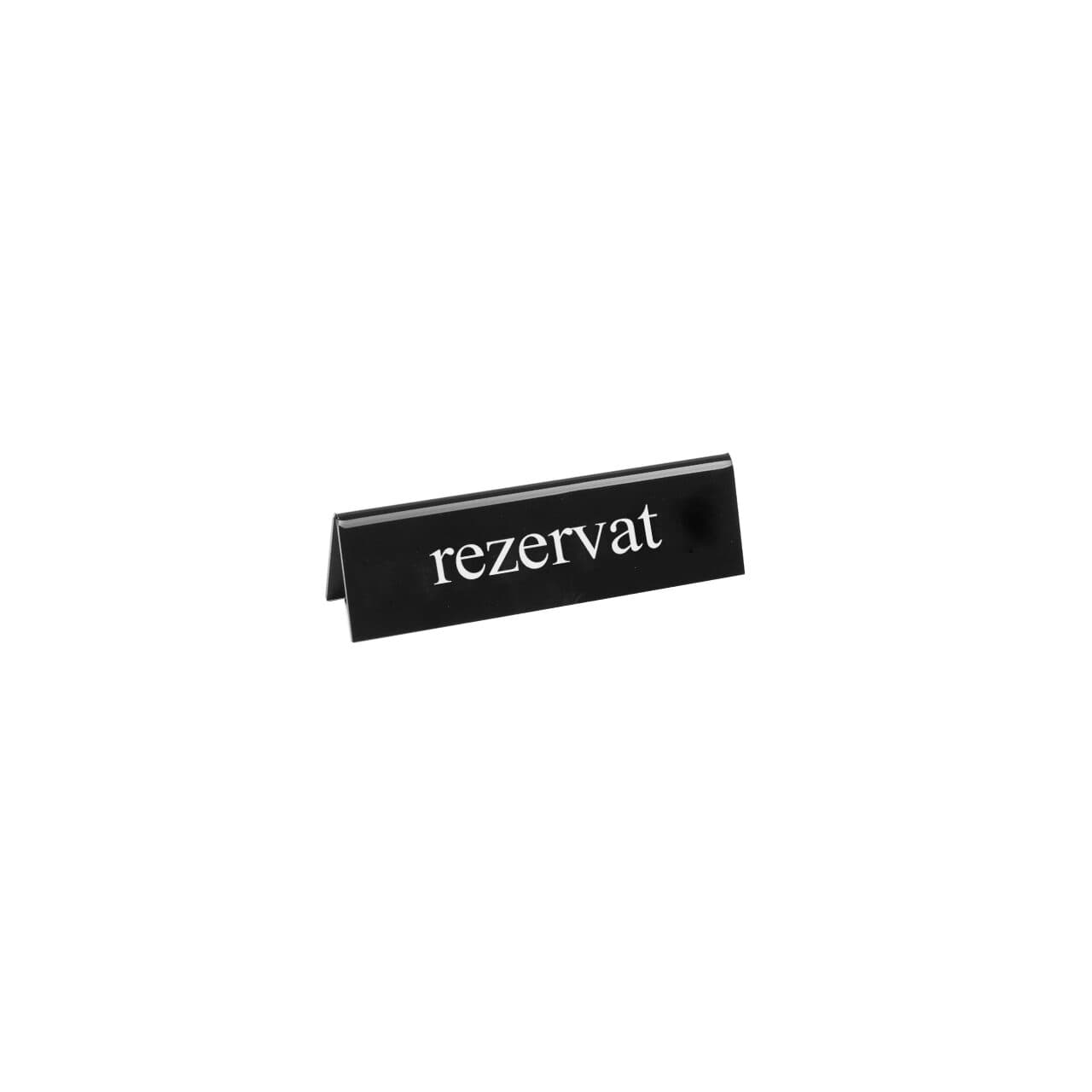Semn pentru masa "Rezervat", 130x35x(H)40 mm, inox
