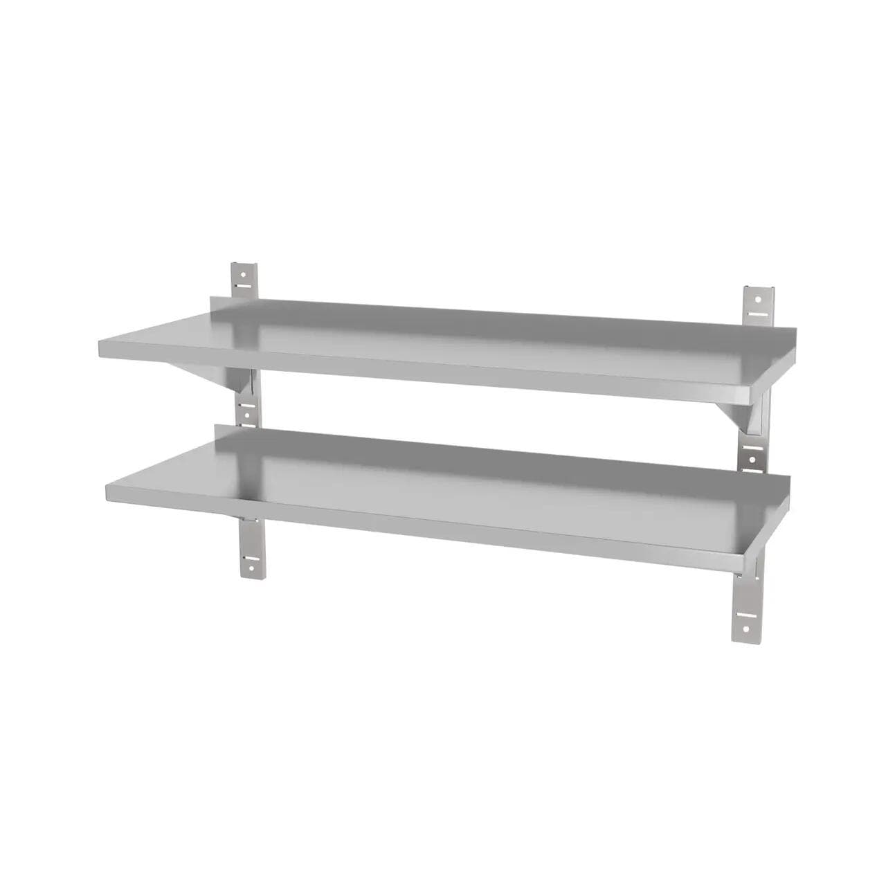 Raft de perete dublu reglabil, cu doua suporturi din otel, 1000x300x(H)600mm