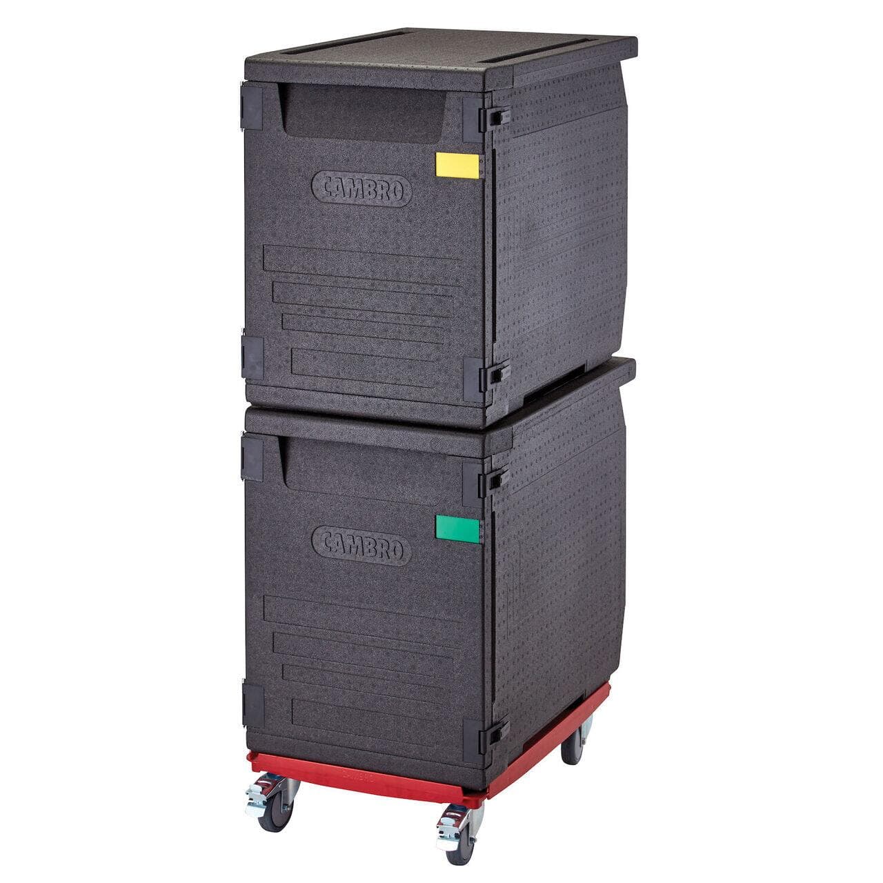 Suport de transport cu izolatie profesionala CAM GOBOX®, cu incarcare frontala, pentru recipiente de 600x400 mm, cu 6 ghidaje integrate