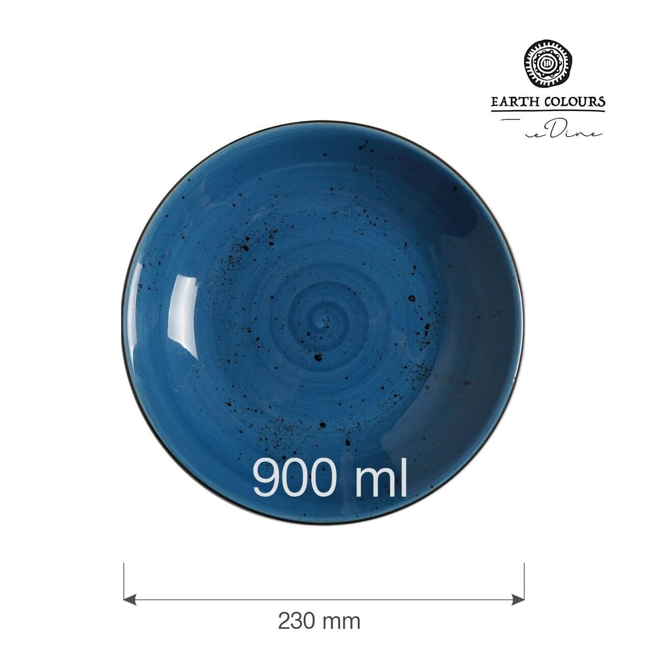 Farfurie adanca albastra, 230 mm, 900 ml